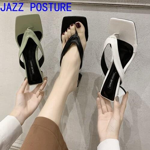 Ladies slippers flip-flops Ladies high heels 2021 summer comfortable Ladies slippers casual fashion open-toed beach shoes w062