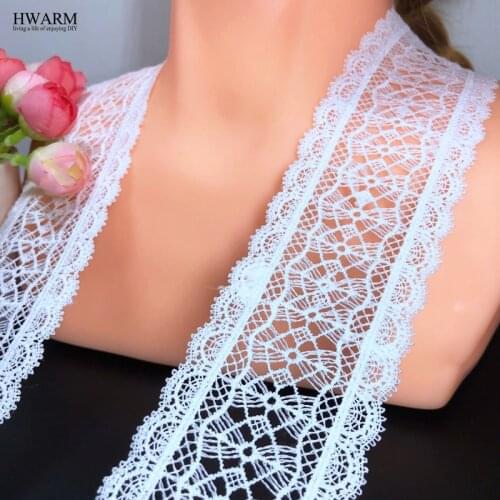 10yard 8.8cm white african lace fabric ribbon trim wedding decoration Arc net clothing pillow skirt accessories DIY accessries