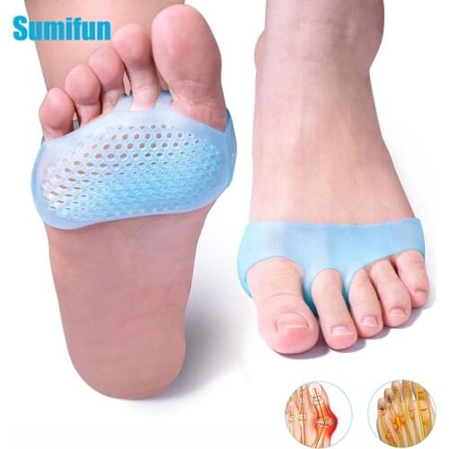 2pcs Bule Sofe Forefoot Pads Silicone Ball of Foot Cushion For Prevent Foot Corn Callus Blisters Foot Pain Relief C1695
