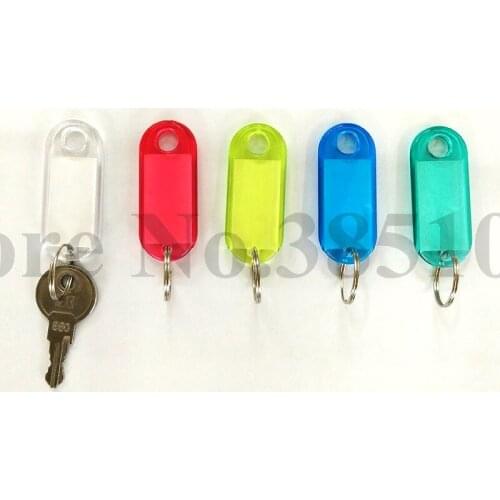 5 pieces/lot 50mm 2" Plastic Key Rings Key ID Label Tags Keychain Keyring Split Ring Travel for luggage