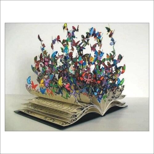 5D DIY diamond painting butterfly book diamond embroidery all-round rhinestone mosaic home decoration mural gift T252