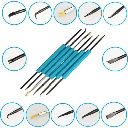 6pcs/set of electronic crowbar heating auxiliary repair welding cleaning SA-10 electronic circuit board tool