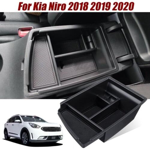 Auto Car Armrest Storage Box Center Organizer Glove Tray Holder Box for Kia Niro 2018 2019 2020