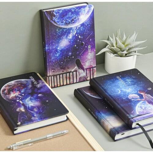 Japanese anime style notebook midsummer light year hardcover A5 color page illustration hand ledger creative student notepad