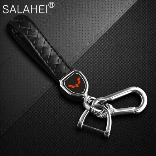 For Wuling Cortez Almaz Confero E100 For 1Pcs Car Accessories Anti-lost Keychain Phone Number Card Pendant Keyring Leather Metal