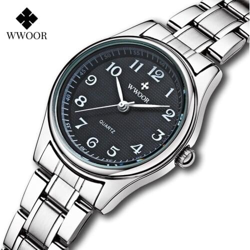 Montre Femme 2020 WWOOR Watch Women Number Dial Waterproof Small Women Watch Romantic Classic Quartz Bracelet Wrist Watch female