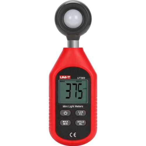 UNI T UT383 Digital Light Meter Luxmeter Lux / FC Meter Auto Manual Illuminometer Luminometer Photometer 200,000 Lux Data hold