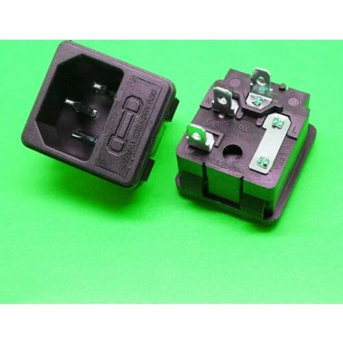 DHL 300PCS AC power outlet industrial socket AC plug socket socket with fuse holder 3PIN