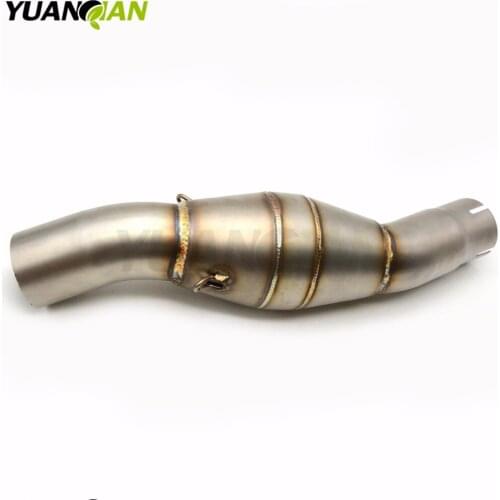 For beneli Motorcycle Muffler Exhaust Pipe Stainless Steel Slip-On Exhaust Mid Pipe for beneli bn300 tnt300 BN 300 TNT 300
