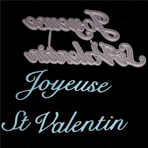 French word Metal Cutting Dies for Diy Scrapbooking Die Cut New Cuts for Paper Card Making Craft Happy Valentines Daytampons