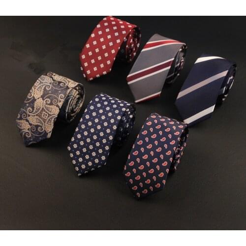 Korean Version Of The British Mens Decorative Tie Fashion Narrow Waterproof Wedding Trendy 6CM High Quality Polyester Silk Tie