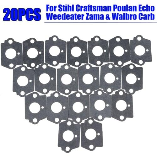 20pcs/set Motorcycle Carburetor Rebuild Gaskets Set Replacement Accessories For Stihl Craftsman Poulan Zama Walbro
