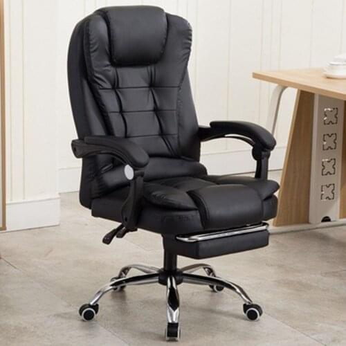 Leather Boss Chair Office Chair Massage Reclining Study Dormitory Swivel Chair Computer Chair Household Swivel Lift Chair