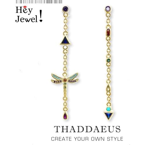 Colourful Dragonfly Drop Earrings,Europe Style Playful Fine Jewerly For Women,2021 Brand New Boehmia Gift In 925 Sterling Silver