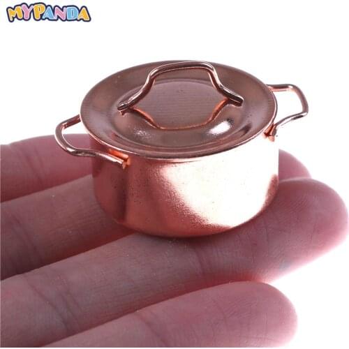 Mini Alloy Dollhouse Kitchen Accessories Doll House Miniatures 1:12 Accessories Mini Kitchenware Miniature Hot Pot