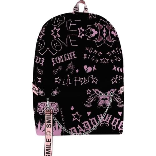 Funny Shoulder Backpacks Students School Bags Love Lil Peep 3D Oxford Waterproof Backpack Boys Girls multifunction travel Bags