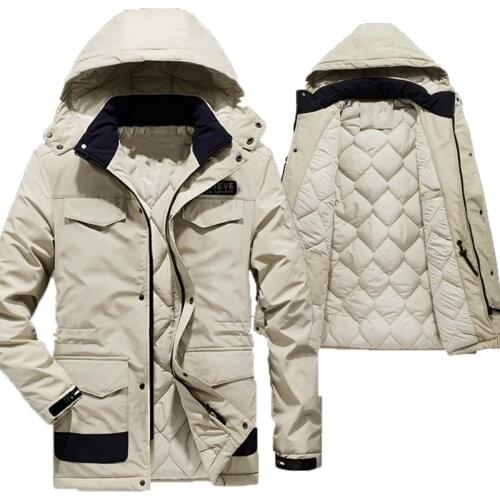 New Fashion Men‘s 2021 Winter Warm Thick Jackets Coat Casual Multi-Pocket Autumn Outwear Windproof Hooded Windbreak Outdoor Coat