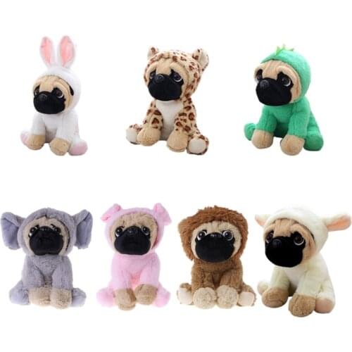 New Large Plush Toys 10" Pug Dog In 6 Costumes Cuddly Soft Toy Girl Kids Gift Y4UD