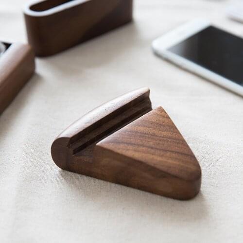 New Creative Multifunction Black Walnut Wood Desktop Storage Holder Sundries Needles Case Card Holder Mobile Phone Holder Shelf