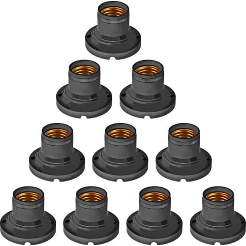 10pcs E27 Conversion Flat Lamp Holder Vintage Edison Lamp Base Screw Bulb base Retro Lampholders Fixture Energy Saving