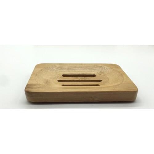 Natural Bamboo Soap Dish Wooden Soap Tray Holder Storage Soap Rack Plate Container for Bathroom