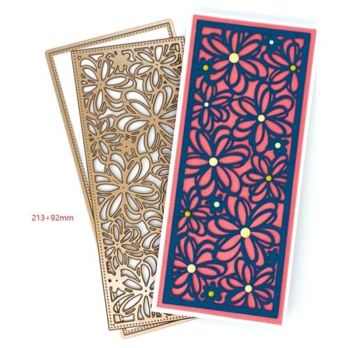 Rectangle Slimline flower Metal cutting dies cut die mold card Scrapbook paper craft knife mould blade punch stencils