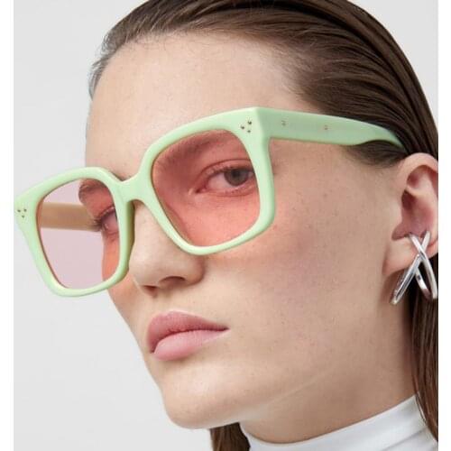 Luxury Square Sunglasses Women Brand Designer PC Frame Gradient Lens Classic Rivet Shades Female Male Fashion Eyewear UV400