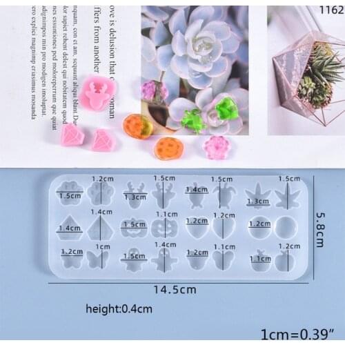 Crystal Epoxy Resin Mold Ear Studs Silicone Mould DIY Craft Jewelry Earring Tool
