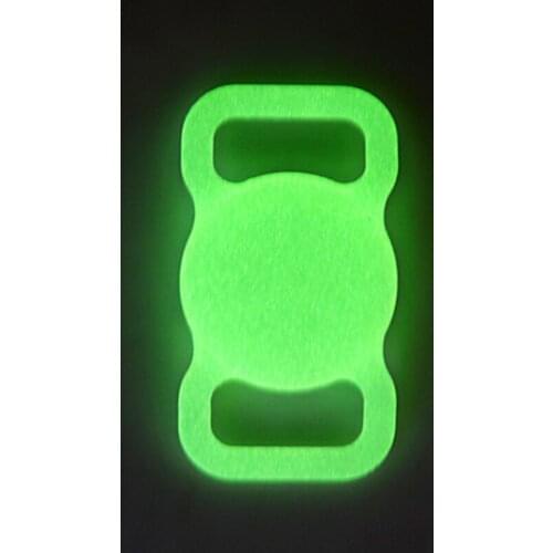 H7JF Pet Silicone Protective Case for -Apple Airtag with Luminous Light GPS Finder Dog Cat Collar Loop, Anti-lost Accessories