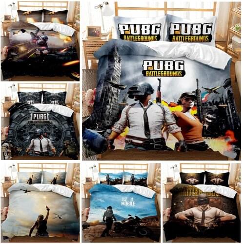 Stimulate Battlefield PUBG Three-piece Set Sheet Two Or Three Piece-suit Bedding Set 3D Printed Bed Supplies Customizable