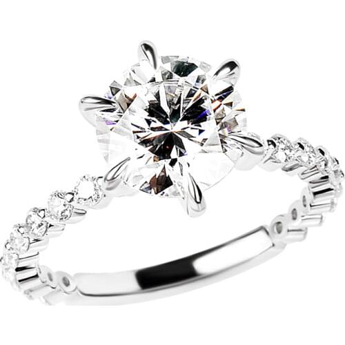 Six Prong Water Drop Women Rings Real S925 Sterling Silver Luxury Engagement Wedding Party Anniversary Elegant Exquisite Jewelry