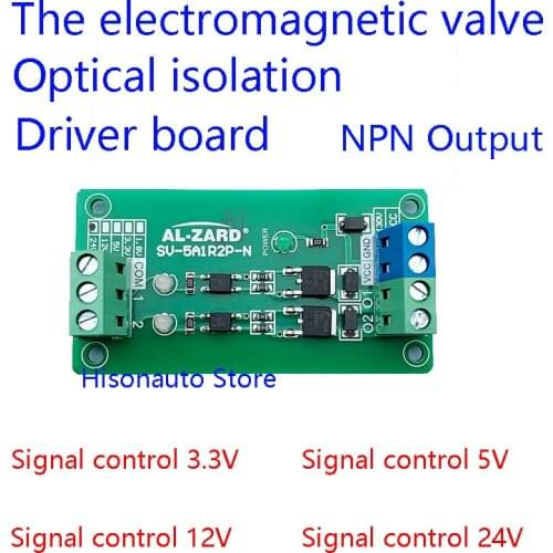 2 Channel 3.3 5 12 24V Input Fully Compatible Solenoid Valve Driver Board NPN Output Mitsubishi Siemens PLC Power Amplification