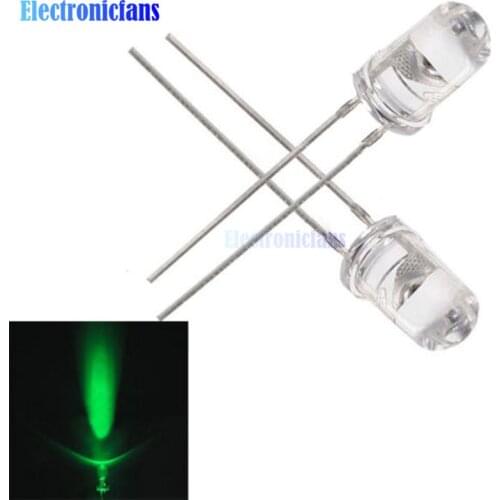 50PCS 5mm Green Round High Power Super Bright Water Clear LED Leds Lamp Bulb