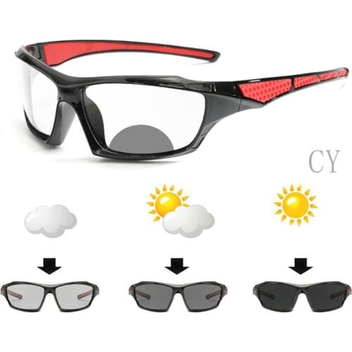 Bifocal progressive multifocal reading glasses mens adjustable vision Bifocal sun photochromic outdoor sunglasses FML