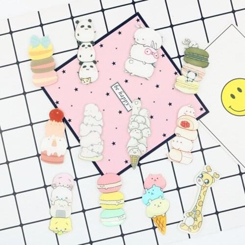 12 Pieces/Lot Stacked Food Acrylic Brooches Giraffe Animal Ice Cream Badges Japan Harajuku Label Pins Women Men Clothes Jewelry