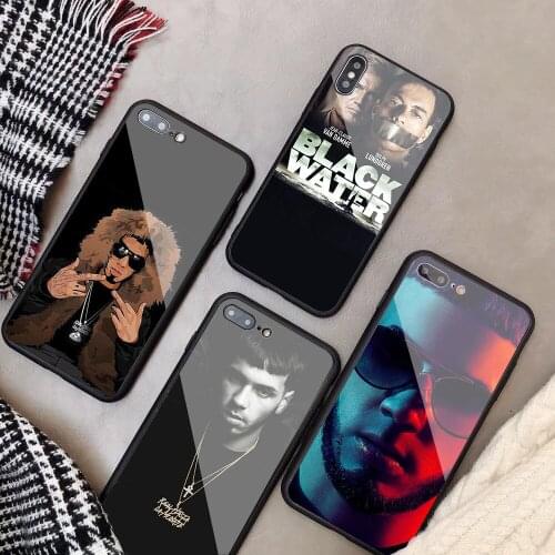 Anuel AA Rapper Tempered Glass Phone Case For iPhone 6 6plus 7 plus 8 8plus 5 5S 5C SE For iPhone X XS XR XS Max