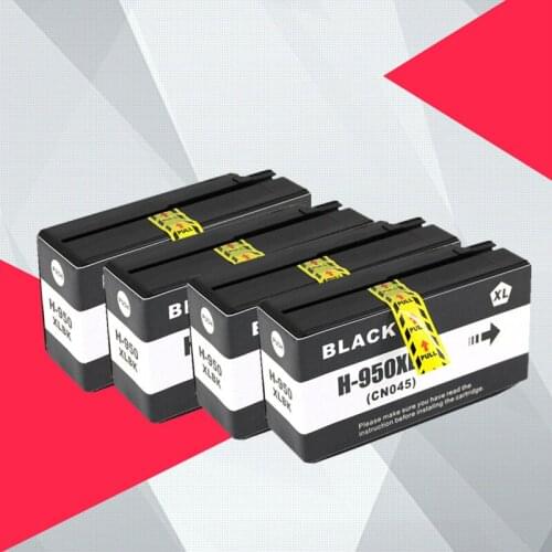 4PCS Bk Compatible For HP 950XL 951XL 950 951 Ink Cartridges Officejet Pro 8100 8600 8610 8615 8620 8625 251dw 276dw for HP950