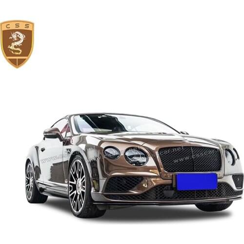 For Bentley Continental GT 2016 2017 2018 V8S Style Carbon Fiber Front Lip Rear Spoiler Side Skirts Body Kit