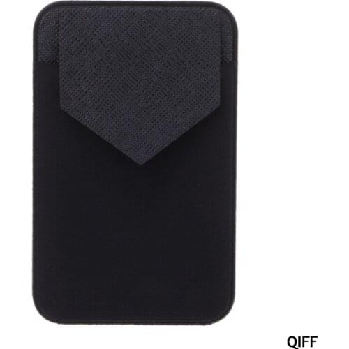 Elastic Mobile Phone Wallet Credit ID Card Holder Adhesive Pocket Sticker Case