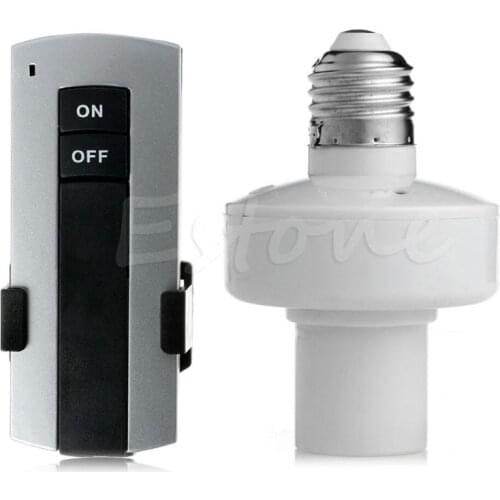 E27 Screw Wireless Remote Control Light Lamp Bulb Holder Cap Socket Switch