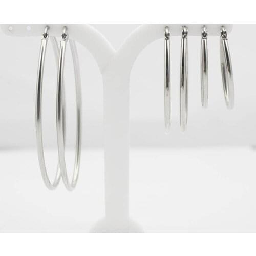 Fashion big loop earrings 316l stainless steel earrings set for women fashion jewelry accessories