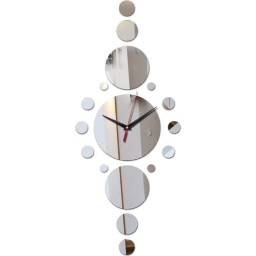 Top fashion wall clock modern home decoration diy acrylic mirror Quartz wall clocks sofa background living room wall stickers