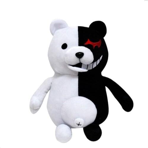 Big Size 36cm Dangan Ronpa Super Danganronpa 2 Monokuma Black & White Bear Plushies Toy Soft Stuffed Animals Dolls Birthday Gift