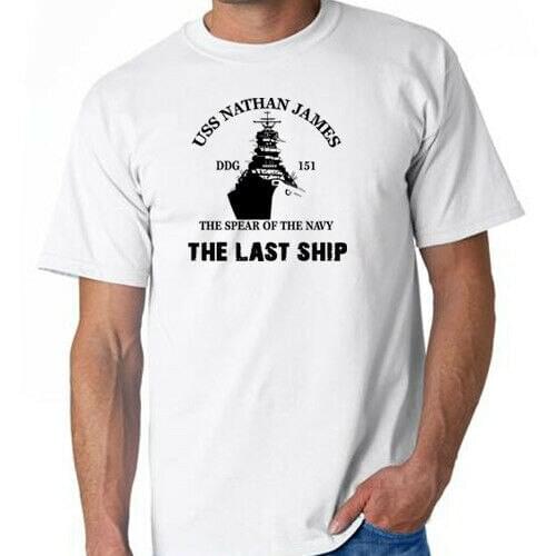 USS Nathan James DDG151 T-Shirt Mens Cotton Round Neck Short Sleeve T Shirt ,TV Show The Last Ship