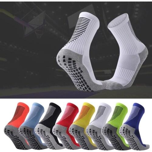 Non Slip Football Socks Breathable Men Summer Spring Running Outdoor Cotton Rubber Socks Cycling Sports Socks Women Soccer Socks