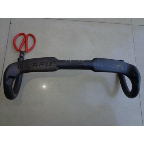 New arrival QILEFU road bike racing matte 3K UD full carbon fiber bicycle handlebar light parts 31.8*400/420/440mm Free shipping