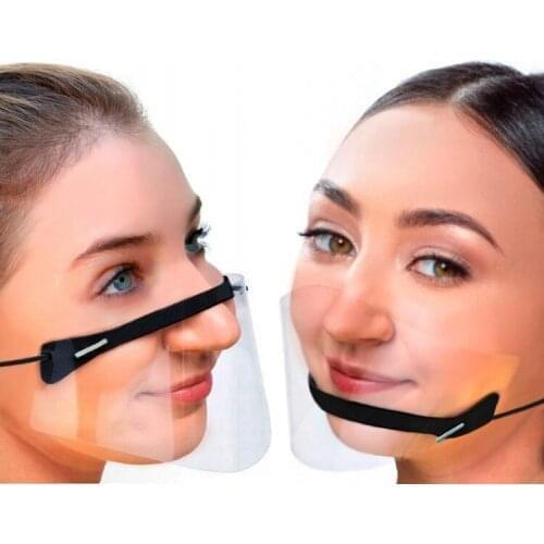 Pet Transparent Plastic Protective Mask Dustproof Anti-Fog Anti-Splash Mask Mask