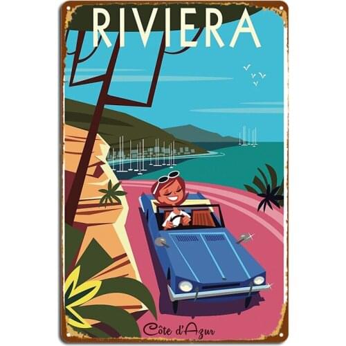 Riviera Poster Metal Signs pub Kitchen Classic Mural Painting Tin sign Posters