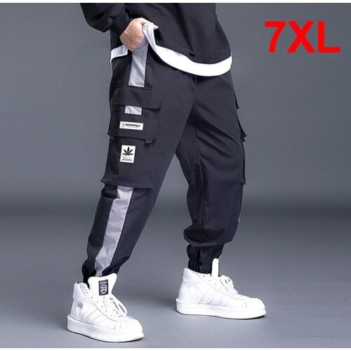 Side Patchwork Maple Leaf Print Pants Baggy Men Joggers Casual Sweatpants Streetwear Fashion Trousers Male Loose Bottoms HX621