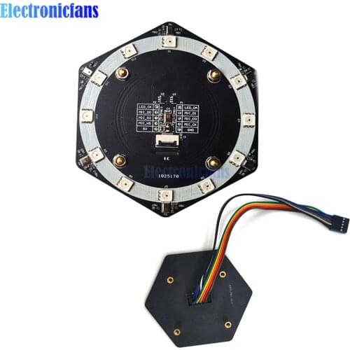 6+1 I2S Microphone Voice Recognition Programable Array Module RGB LED Display K210 Development Board Capture Sound Source